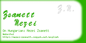 zsanett mezei business card